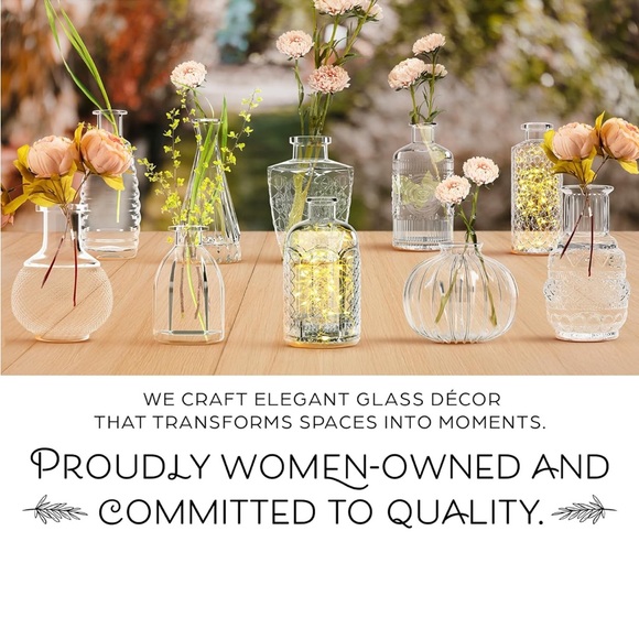 Elegant Clear Glass Vase Set - Picture 7 of 17